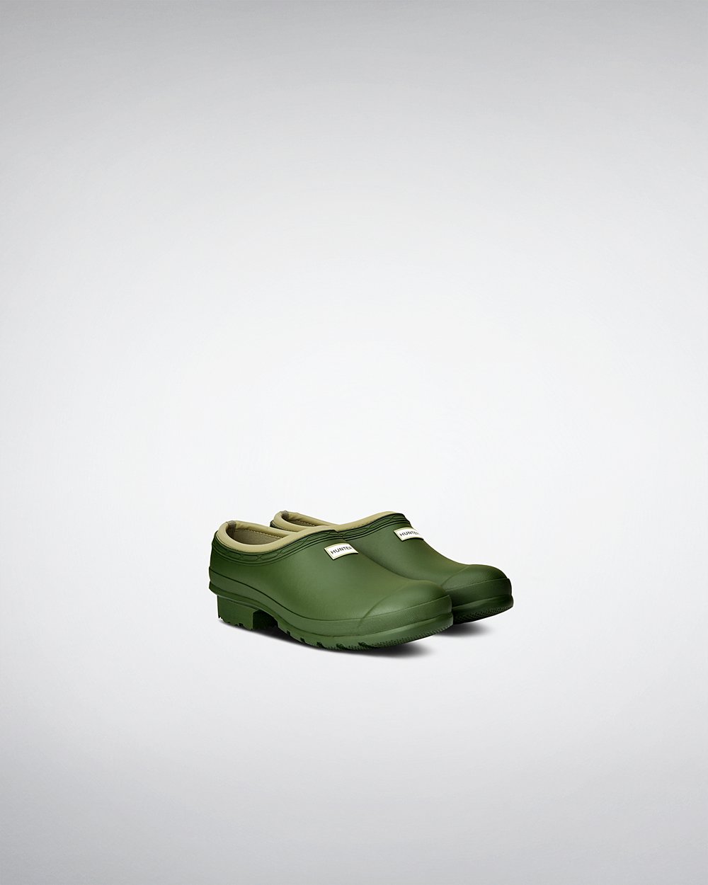 Mens Hunter Clogs Green - Gardener - 5806973-SK